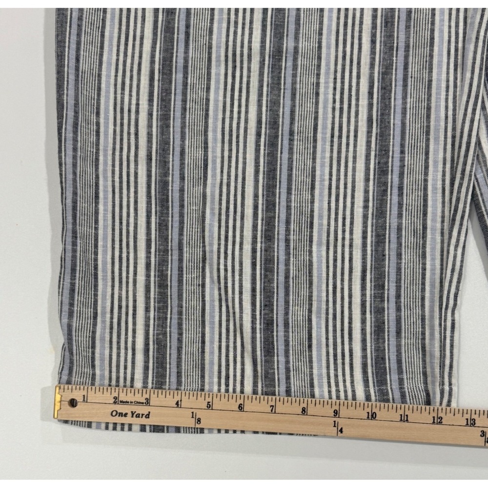 Land 'n Sea Women's Striped Cropped Pants Linen Blend Size XL 317 - Picture 9 of 9